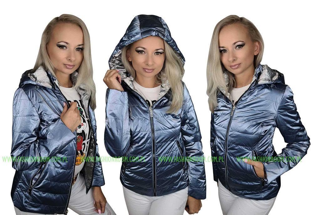 M-3XL KURTKA damska PRZEJŚCIOWA z kapturem WODOODPORNA Tu kupujesz r.M