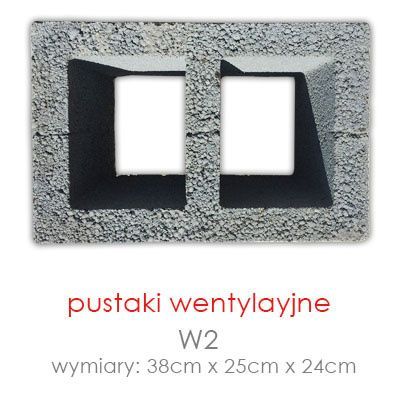 Pustak kominowy wentylacyjny W2 - wentylacja komin