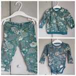 Komplet 3 szt. Bluza body legginsy H&M r. 74-80