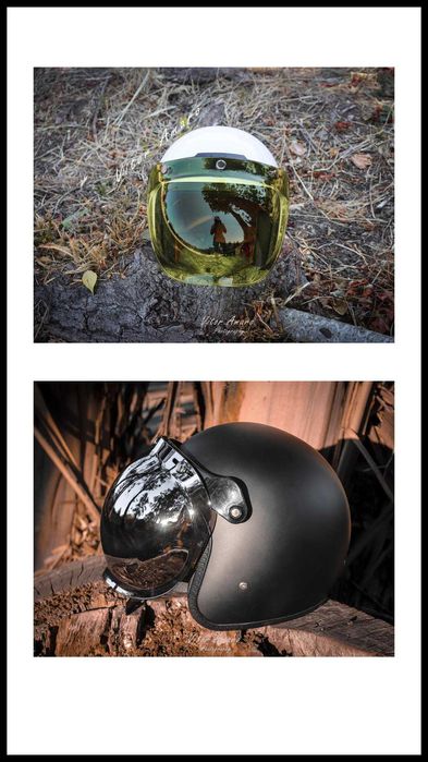 Capacete Vintage/Old School/Retro (Preto Mate ou Branco)|NOVOS