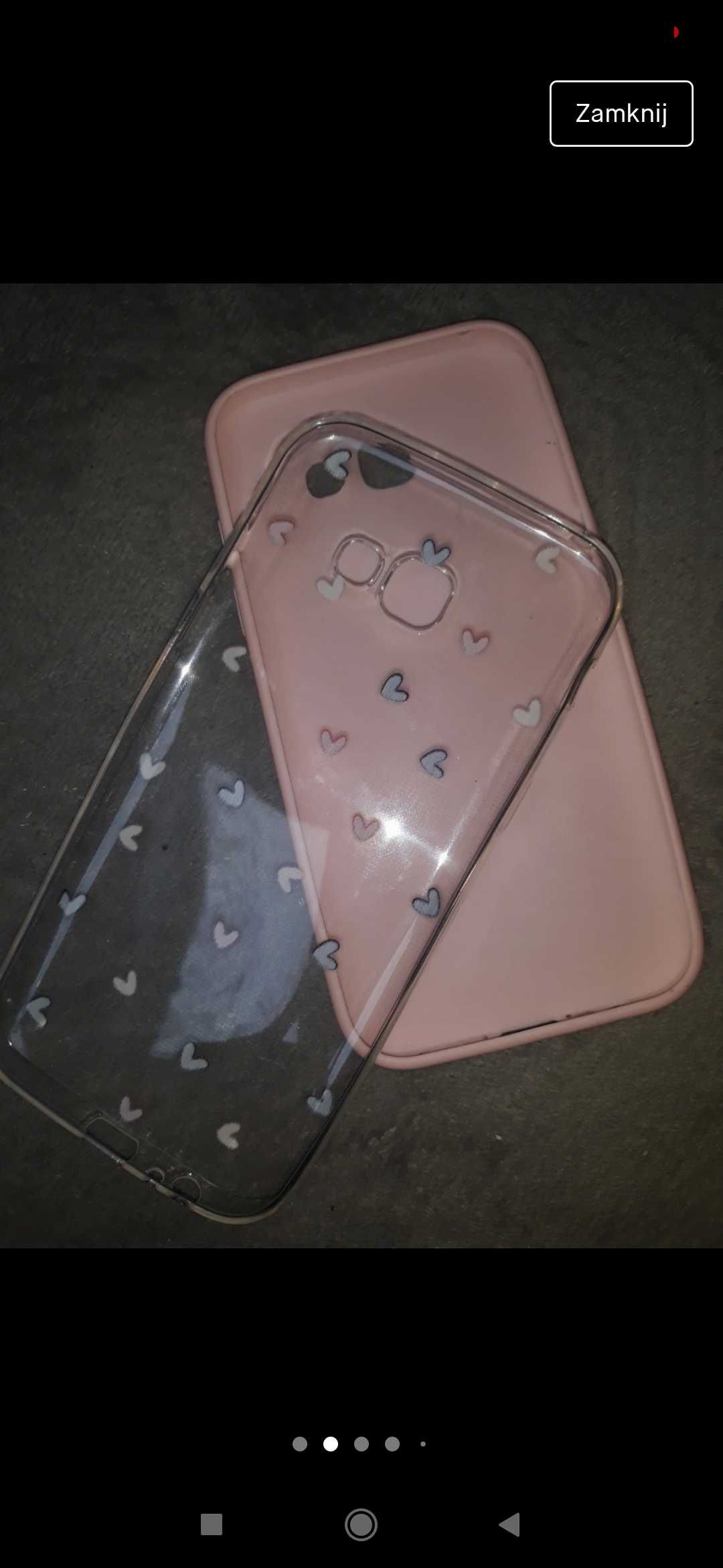 Samsung case etui A520 różowy transparentny NOWE