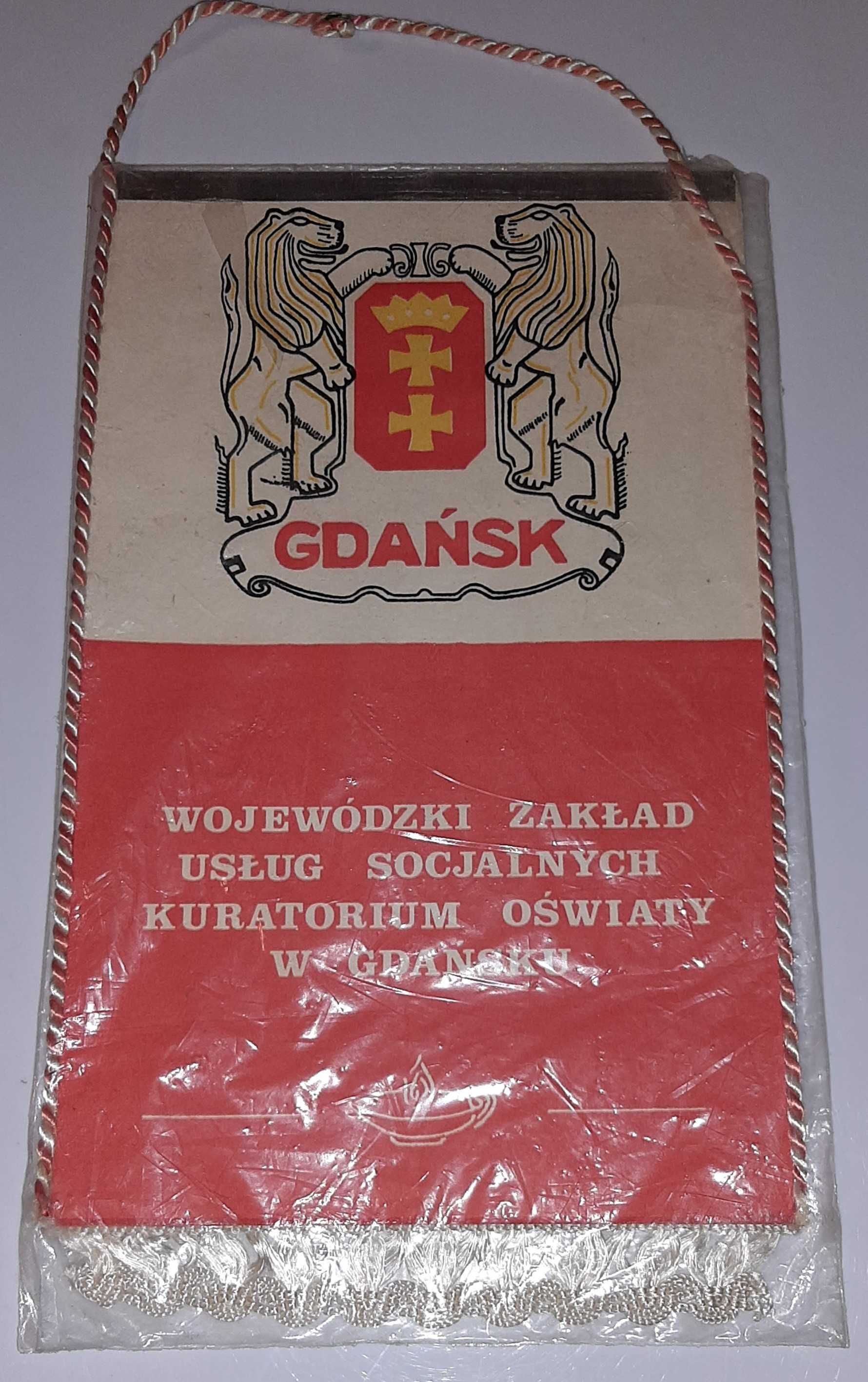 Proporczyk Gdańsk herb Wojewódzki Zakład Usług Socjalnych Kuratorium