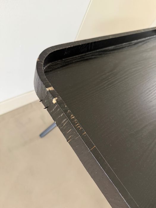 Mesa de centro / apoio preta de madeira / mdf