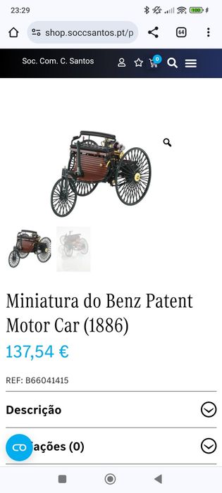 Miniatura Mercedes 1:18 nova