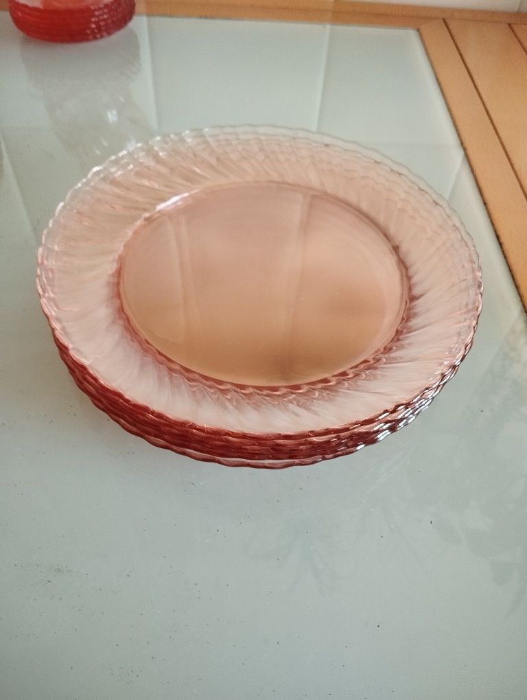 Pratos e copos arcoroc rosaline