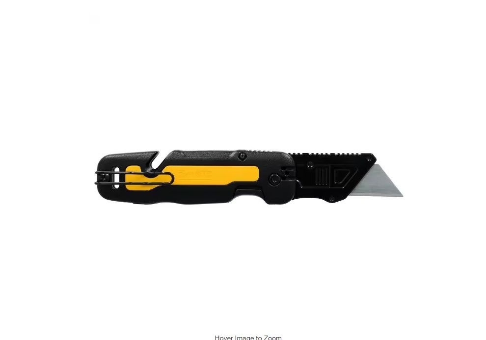 Нож Dewalt DWHT10992 Push and Flip с отсеком для хранения 5 лезвий.
