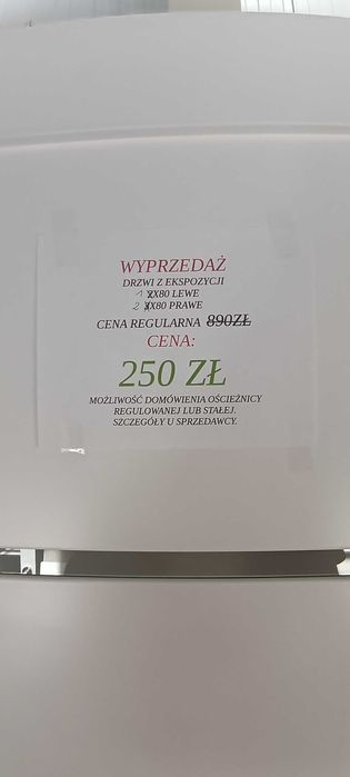 Drzwi białe 80 prawe, lewe do wyczerpania zapasów