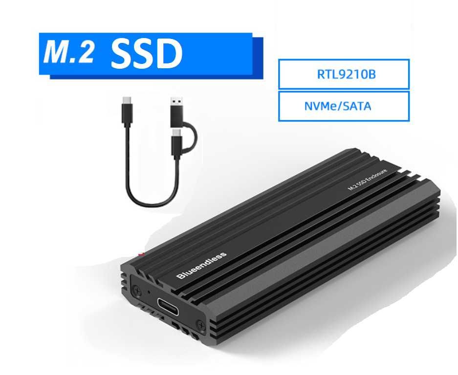 Внешний карман для M2 SSD NVMe PCIe и NGFF USB 3.1 Blueendless 2807SN