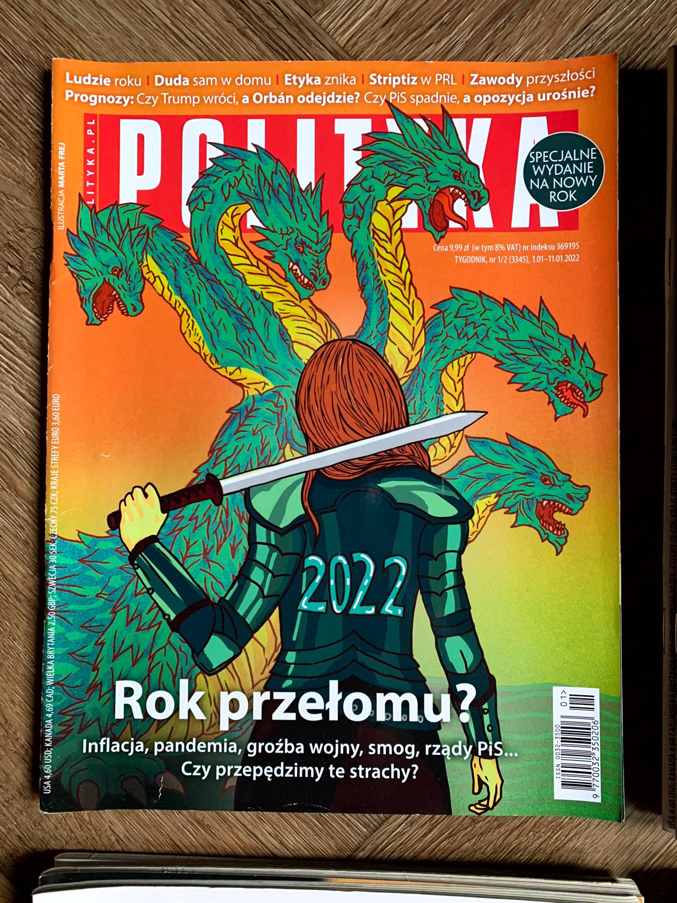Polityka tygodnik gazeta czasopismo rocznik 2022 17 numerów stan BDB