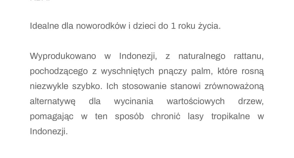 Łóżeczko niemowlęce LOLA
