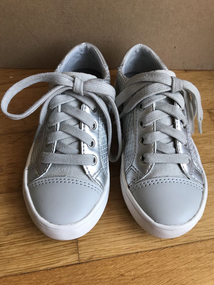 Geox respira trampki sneakersy adidasy srebrne nowe tanio