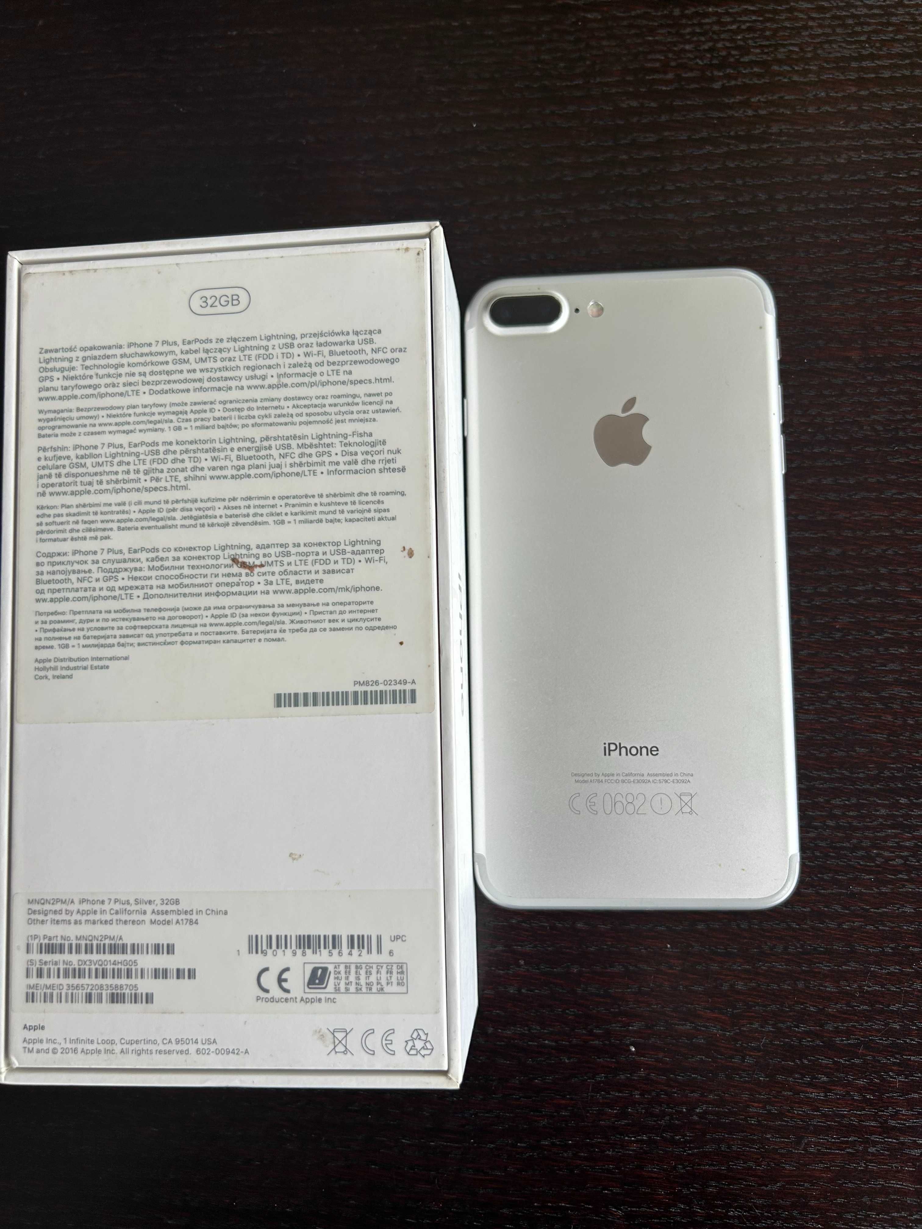 iPhone 7plus kolor srebrny
