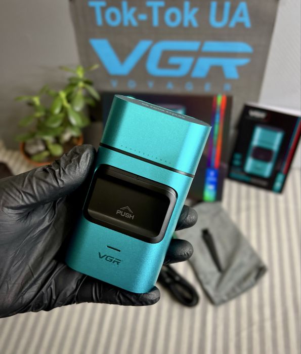 Електробритва VGR V-307 GREEN шейвер,подвійне лезо,2000mAh,9000 RPM