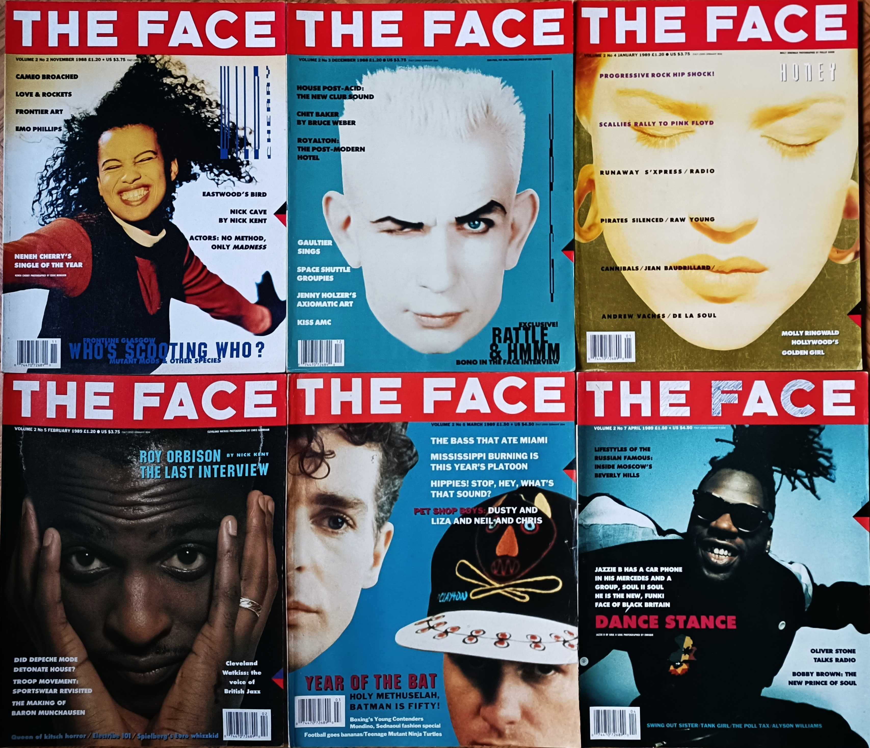 45 números da revista The Face, anos 80, por apenas 275€!