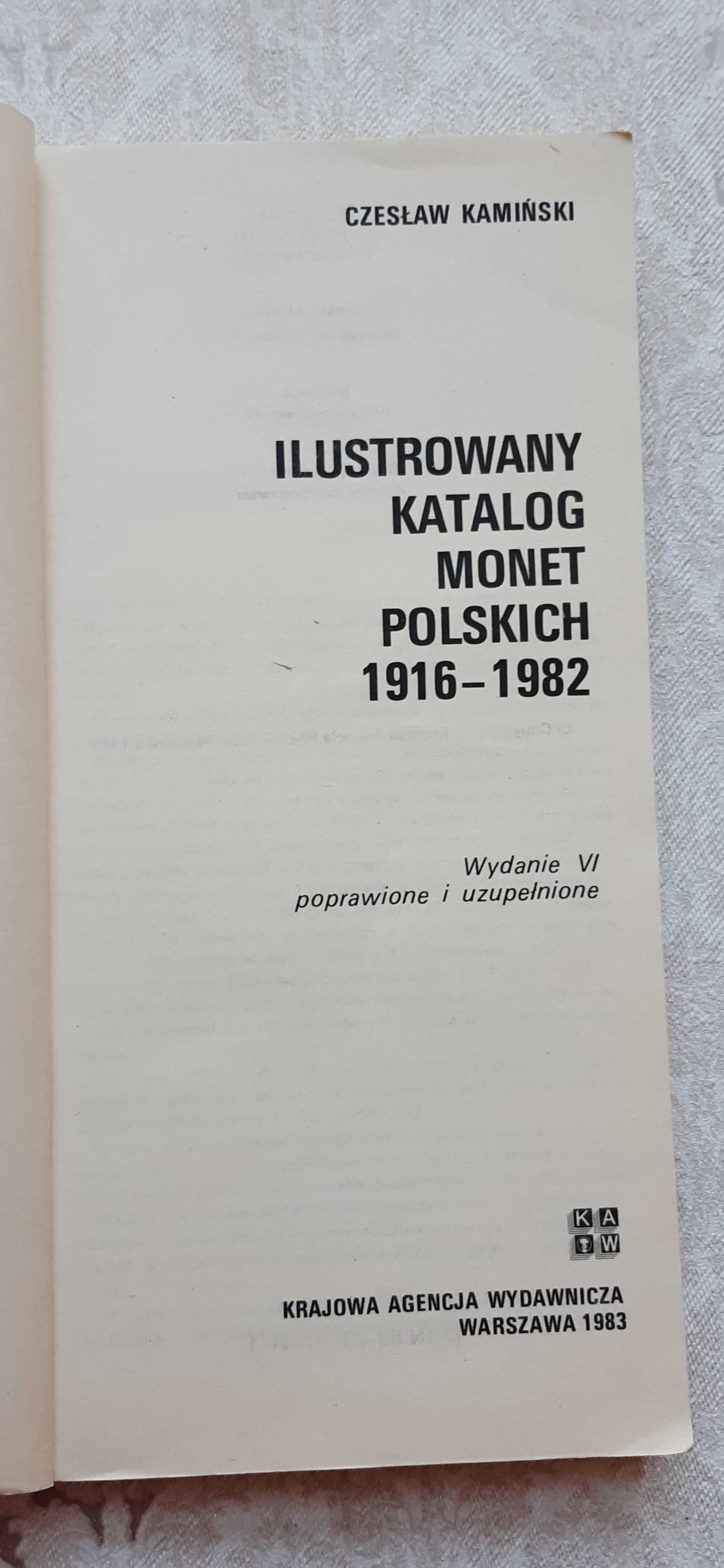 Książka "Ilustrowany katalog monet polskich 1916 -1982" Kamiński