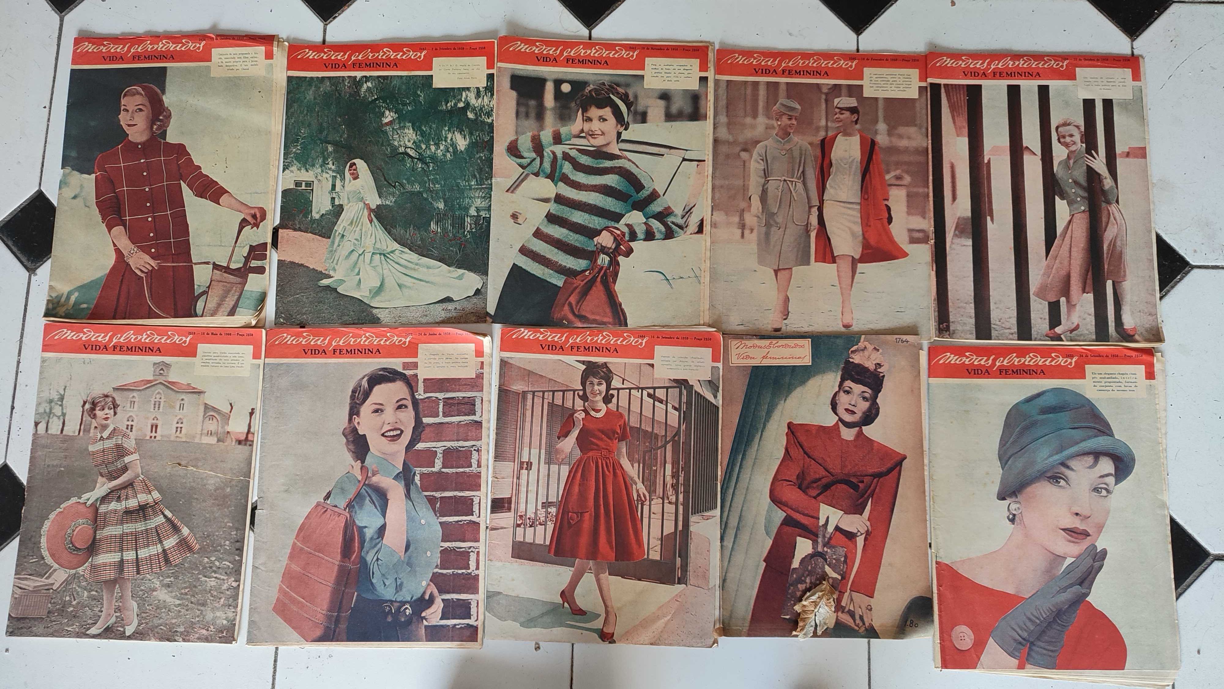 Lote 76 Revistas antigas Modas e Bordados