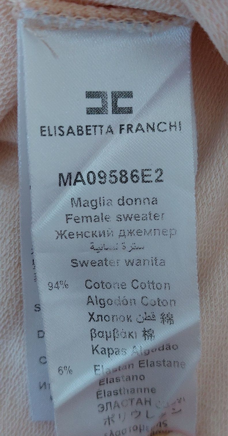 Cienka różowa bluza damska Elisabetta Franchi rozmiar S