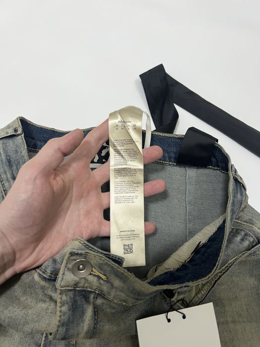 Штаны джинсы клеш flared Rick Owens washed dirty fit opium archive M-L