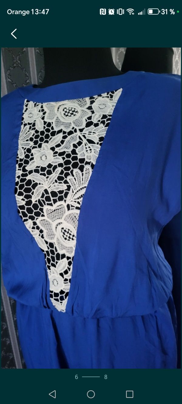 Платье Хлопок сарафан длинный с кружевом 48 - 50р  L-XL