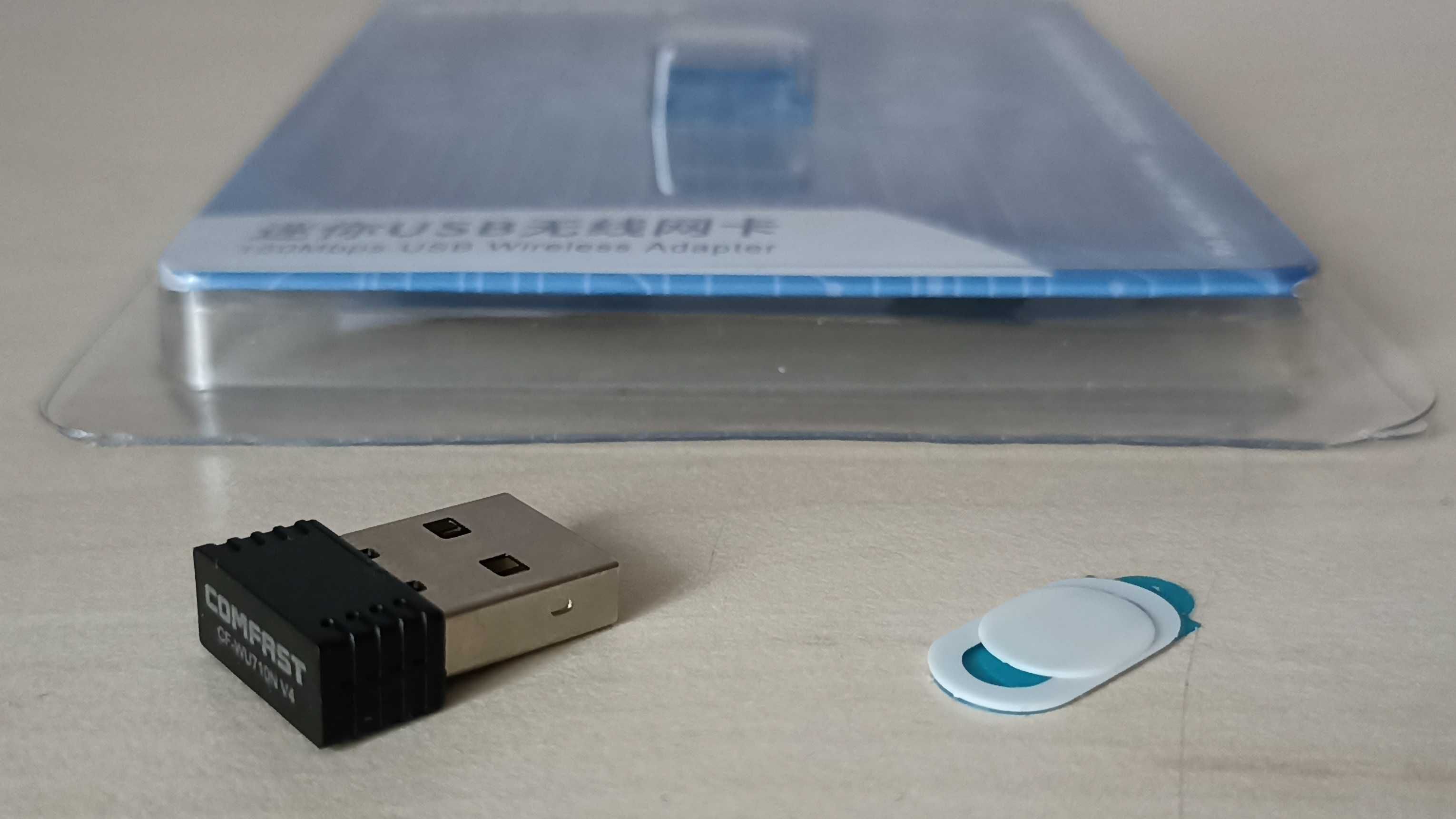 Мини USB WiFi адаптер 2.4 GHz Comfast + ШТОРКА для Камеры Ноутбука