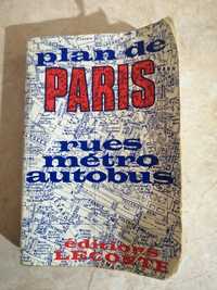 Plan Paryża Paris trasy autobusów dzielnic mapa