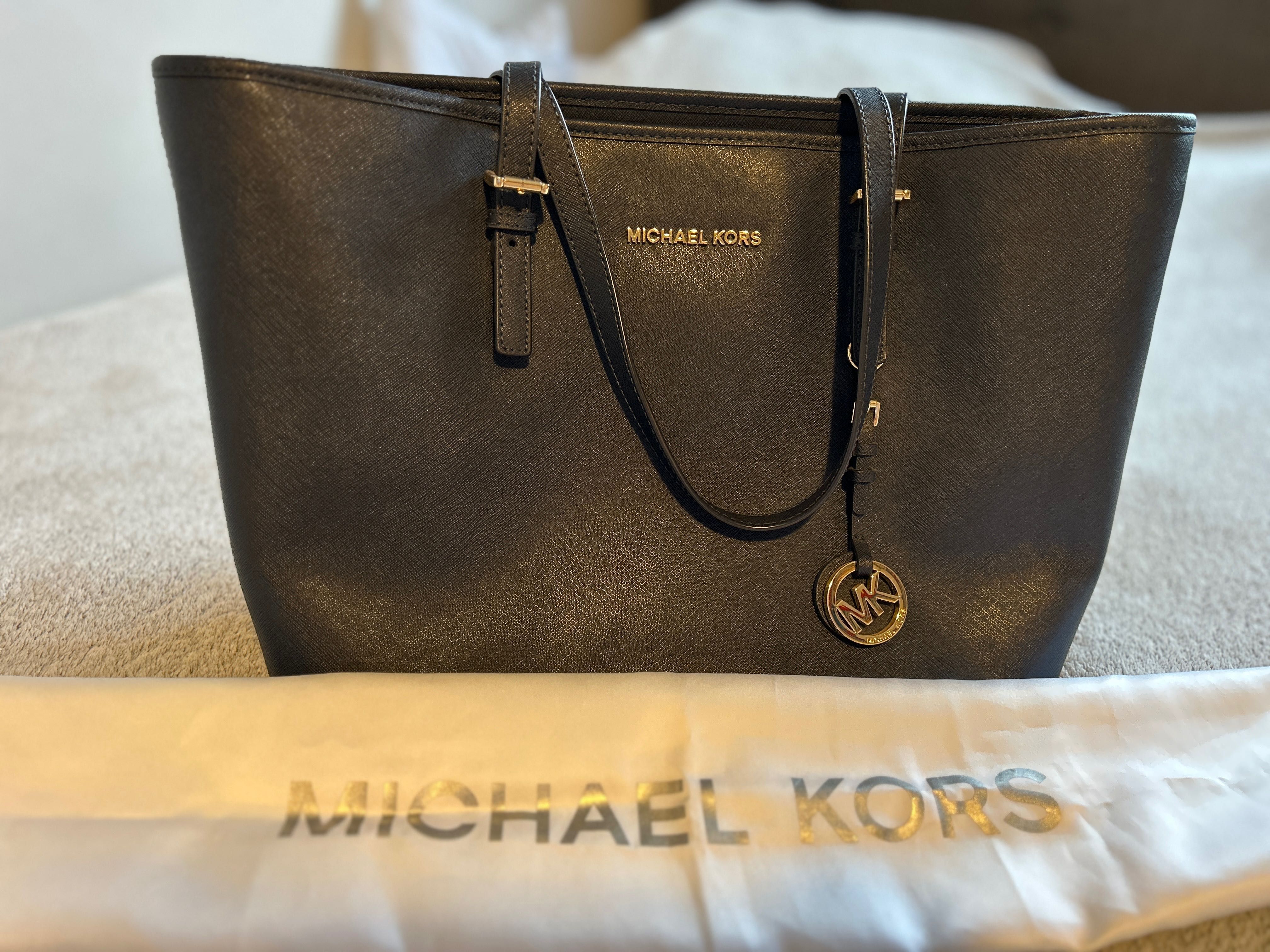 Torebka shopper Michael Kors granatowa