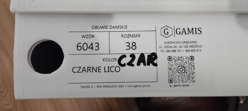 Buty Mokasyny GAMIS 6043 Czarne Lico - jak NOWE