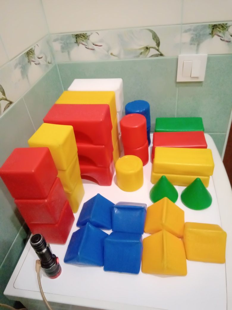 Кубики пластмассовые, городок