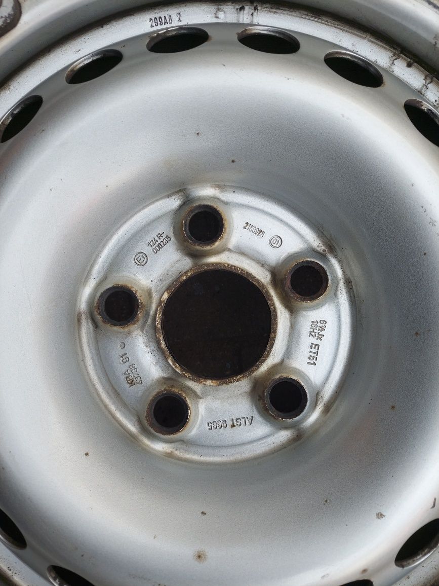 4x felgi stalowe 5x120 VW T5 6.5 J X 16 ET 51 Orginalne Alcar