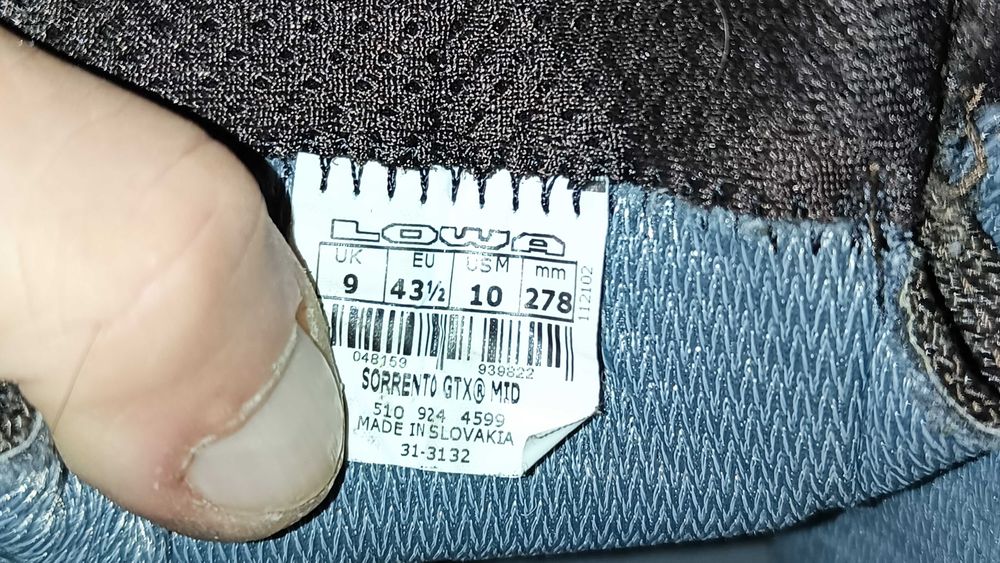 Buty trekkingowe LOWA SORENTO GTX MID r.43,5 skóra Gore-Tex stan bdb