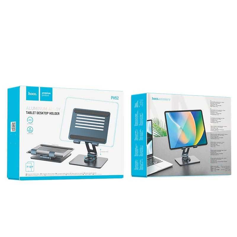 Держатель для планшета HOCO PH52 7-12.9" металл вращение наклон