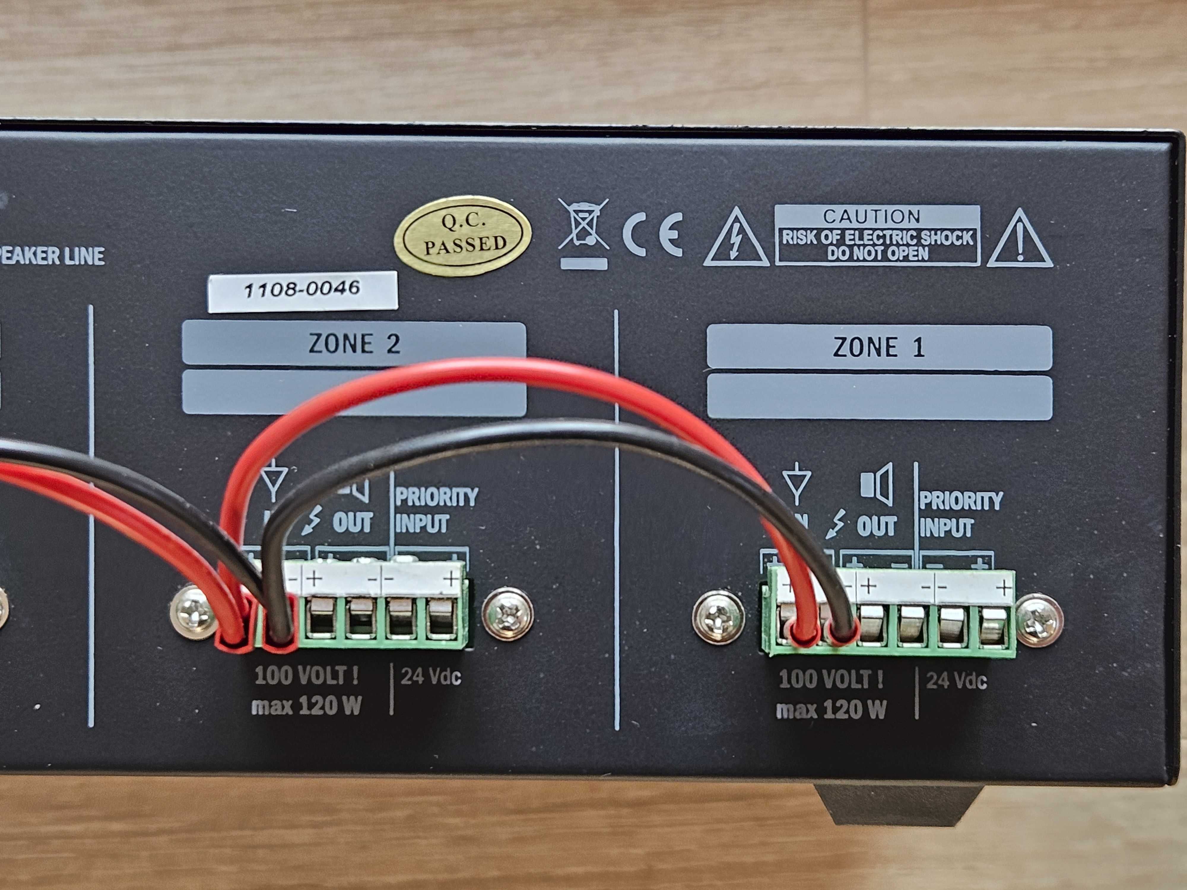 kontroler dźwięku 6 x 120 W do szafy rack 19 cali