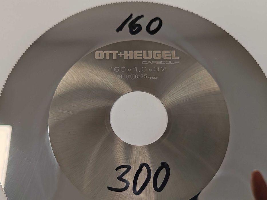 Frez piłkowy, tarczowy OTT+HEUGEL CARBODUR 160 x 1,0 x 32 - 300 zębów