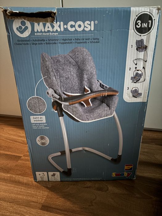 Krzesełko do karmienia huśtwaka bujaczek nosidelko dla lalki maxi cosi