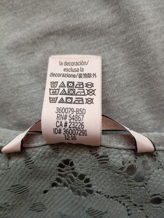 Victoria's Secret комбинация, ночная сорочка трикотажная с кружевом