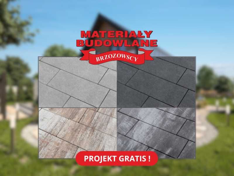 Kostka brukowa VIA TRES DROGBRUK chodnik taras, podjazd PROJEKT GRATIS