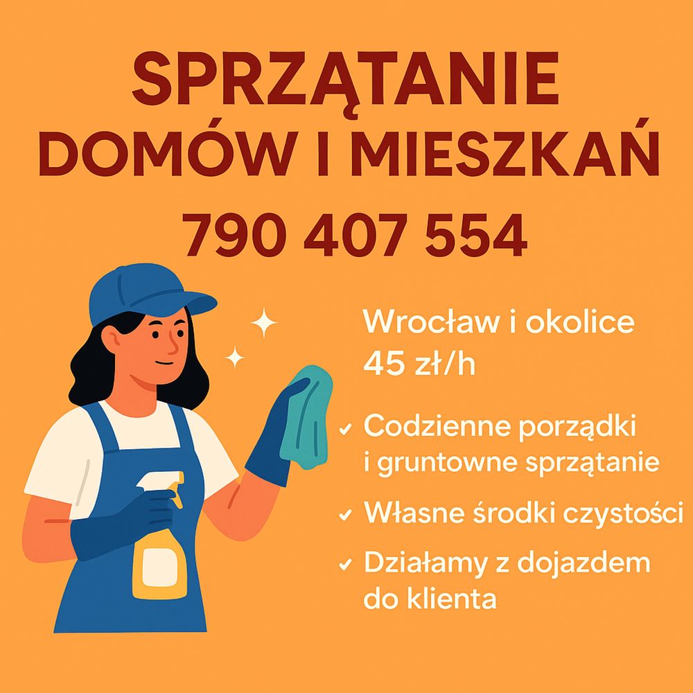 Sprzątanie z dojazdem Wrocław i okolice