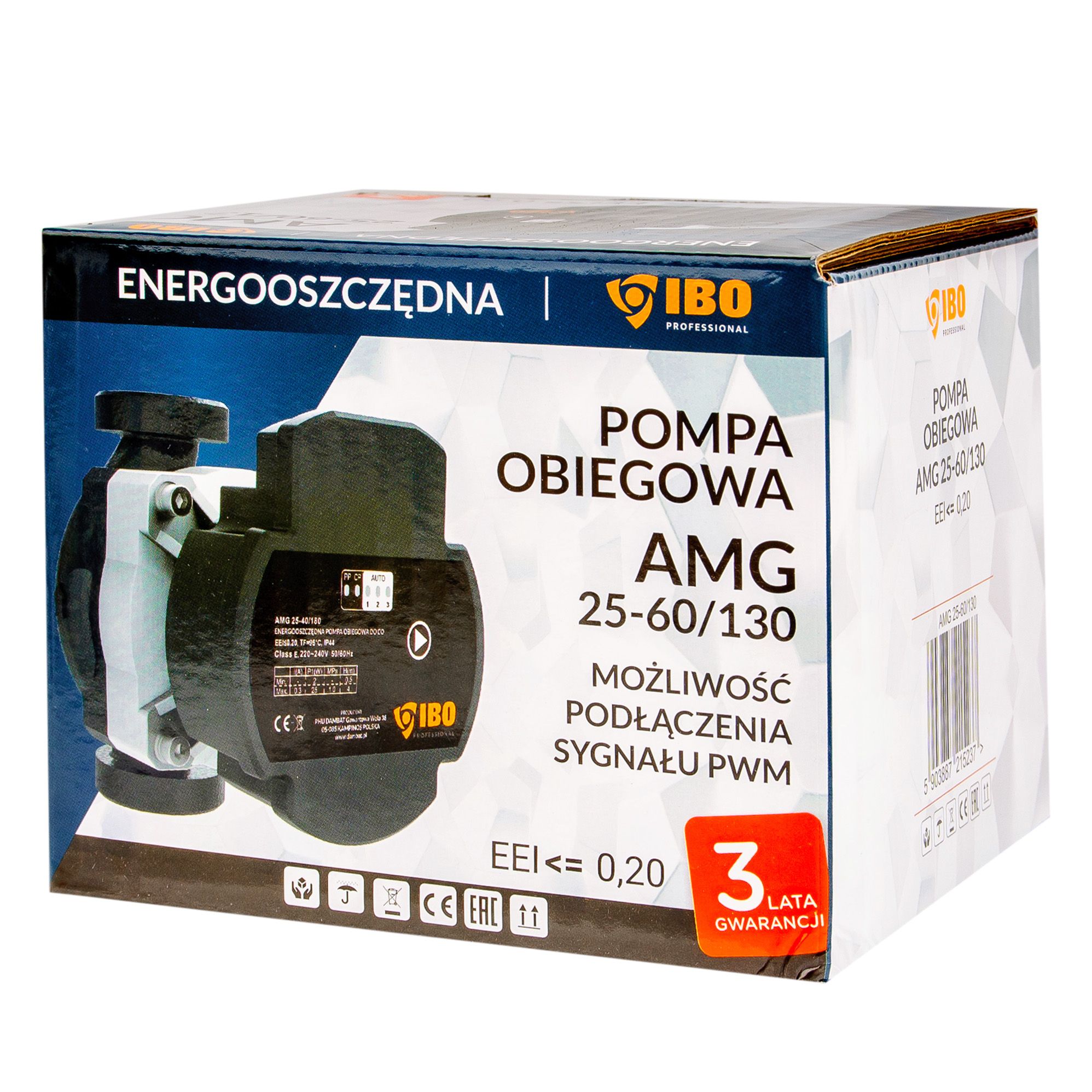 Pompa obiegowa elektroniczna ibo amg 25/60/130 pwm [OGR496]