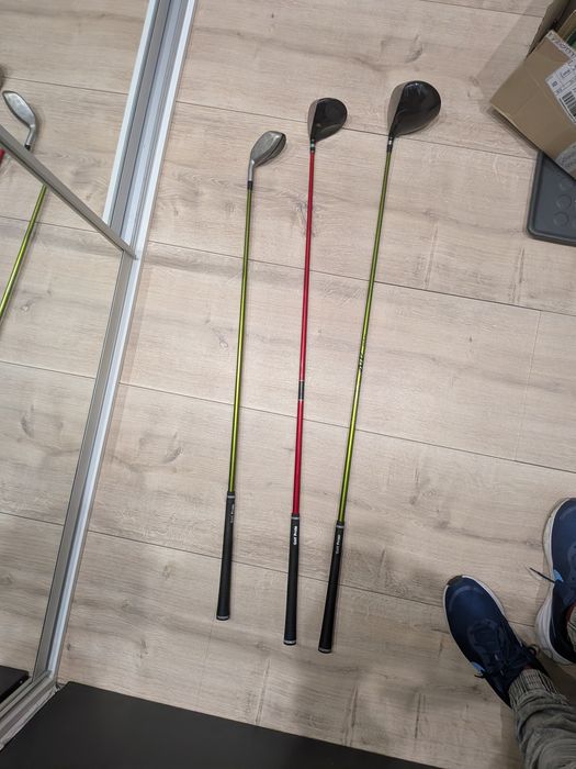 Kije golfowe: driver, wood 3 i hybryda 5
