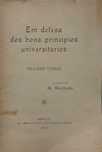 Em defesa dos bons princípios universitários 1924 M. Machado
