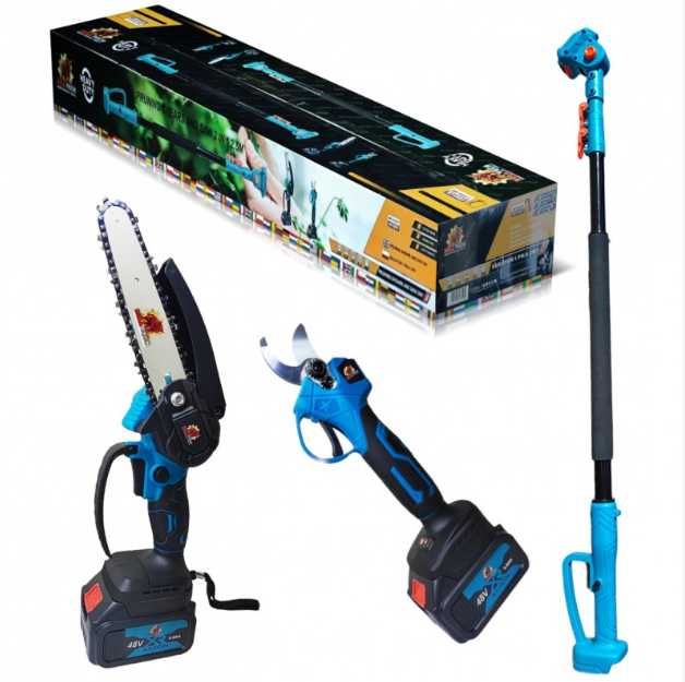 Mega Zestaw 2W1 Piła + Sekator + Wysięgnik 2,5M + 2x Akumulator 36V