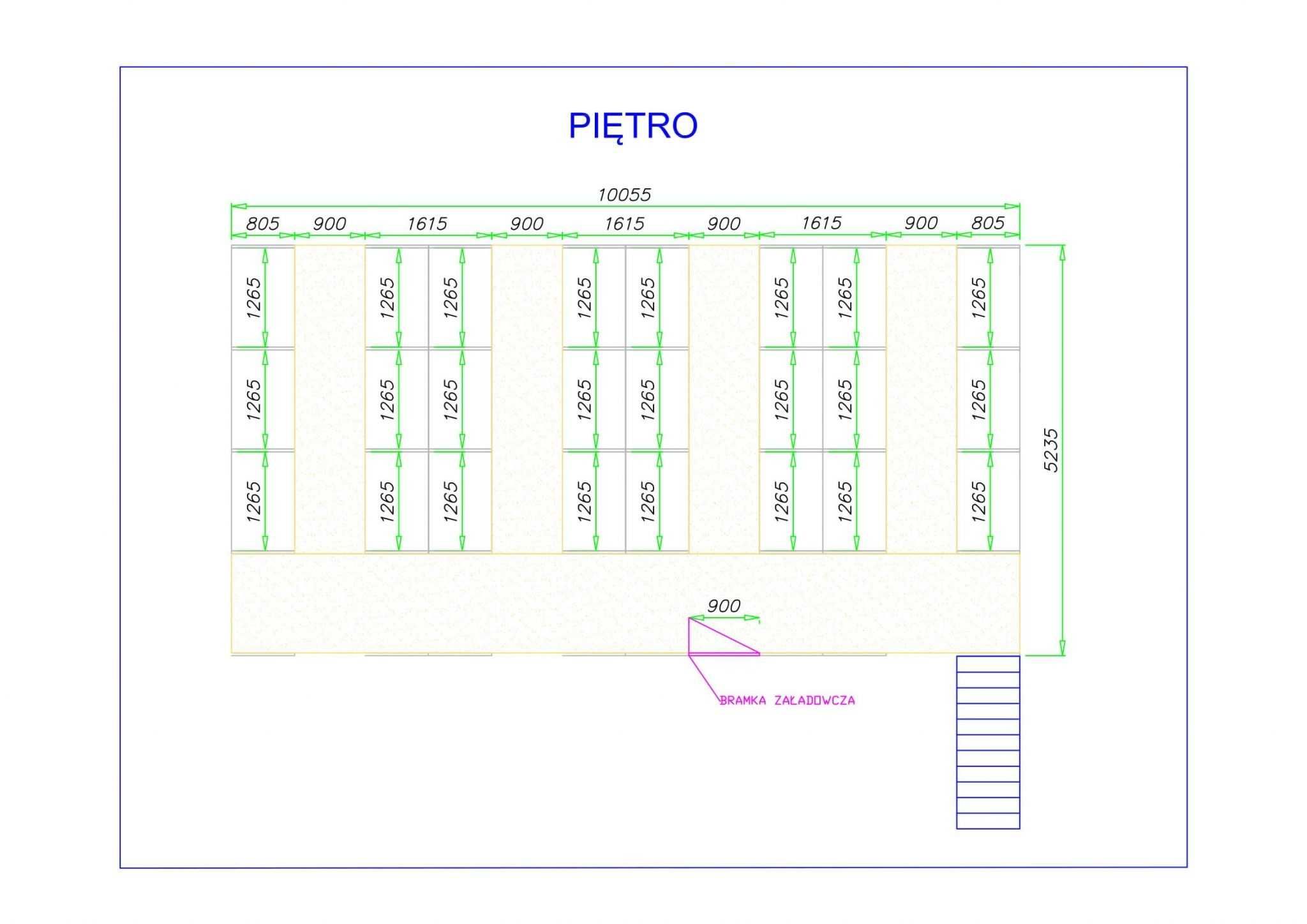 Antresola magazynowa AM4 – 53 m2 - PODEST roboczy magazyn - producent