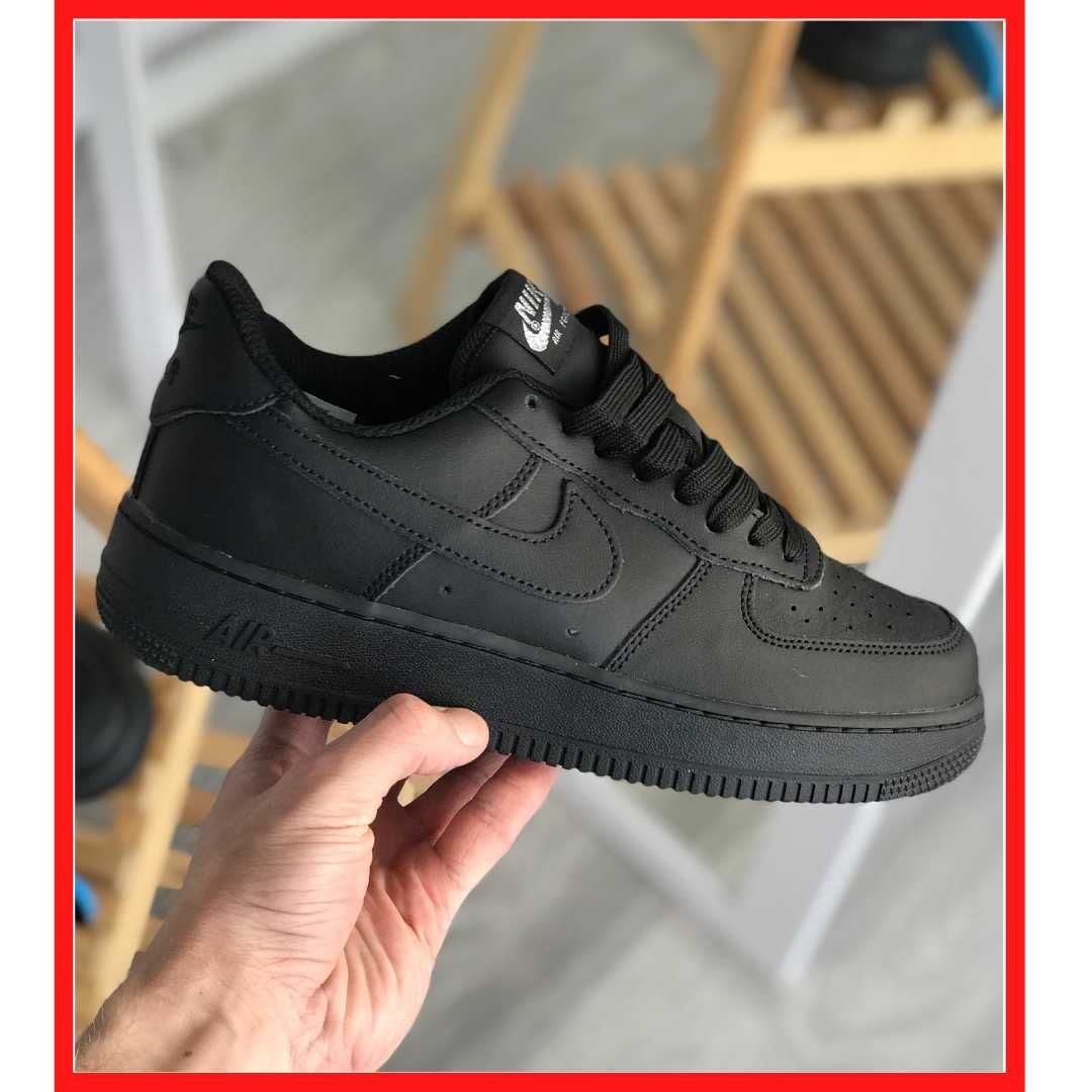 Кросівки жіночі Nike air Force low чорні Найк аір Форс 36-45р.