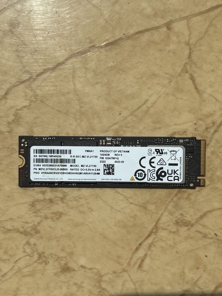 SSD Samsung 980 pro/PM9A1 1Tb m.2 2280 NVMe PCIe Gen. 4 x4