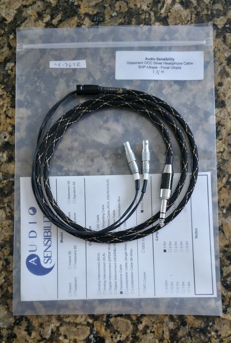 Sensibility Silver Statement focal utopia Furutech 6.3mm stereo