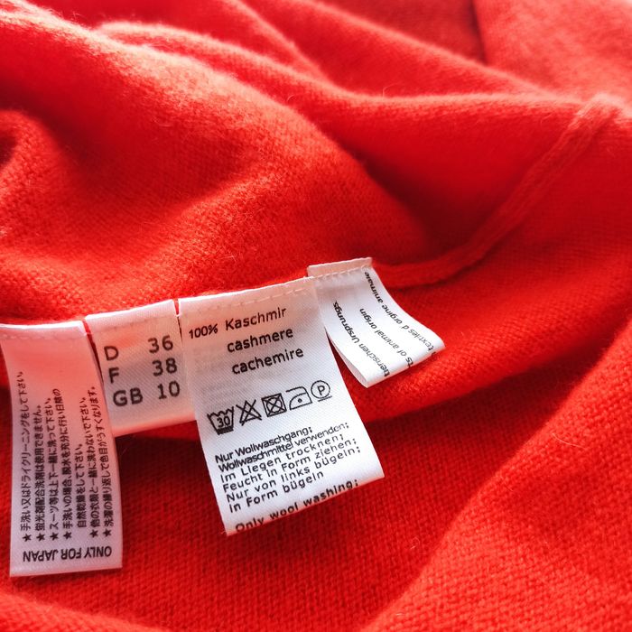 100% kaszmirowy kardigan, cienki sweter, ciepły,pomarańczowy, r36, 38