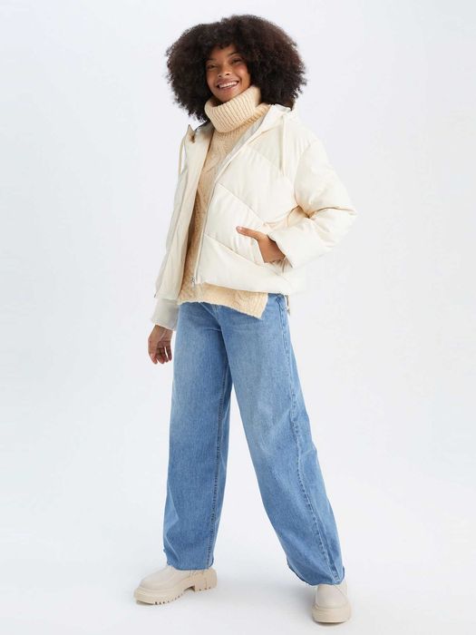 Куртка  женская осень-зима DeFacto из искусственной кожи р L новая