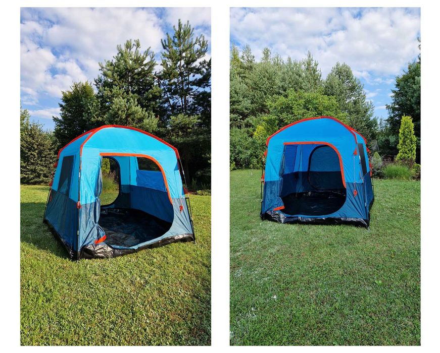 Namiot przedsionek 215cm dostawka 6os kemping przebieralnia jadalnia