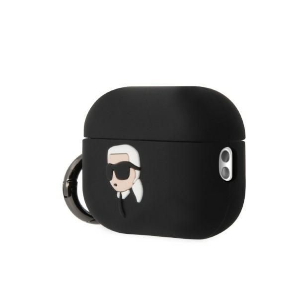 Etui na AirPods Pro 2 Karl Lagerfeld z Grafiką 3D - Czarny