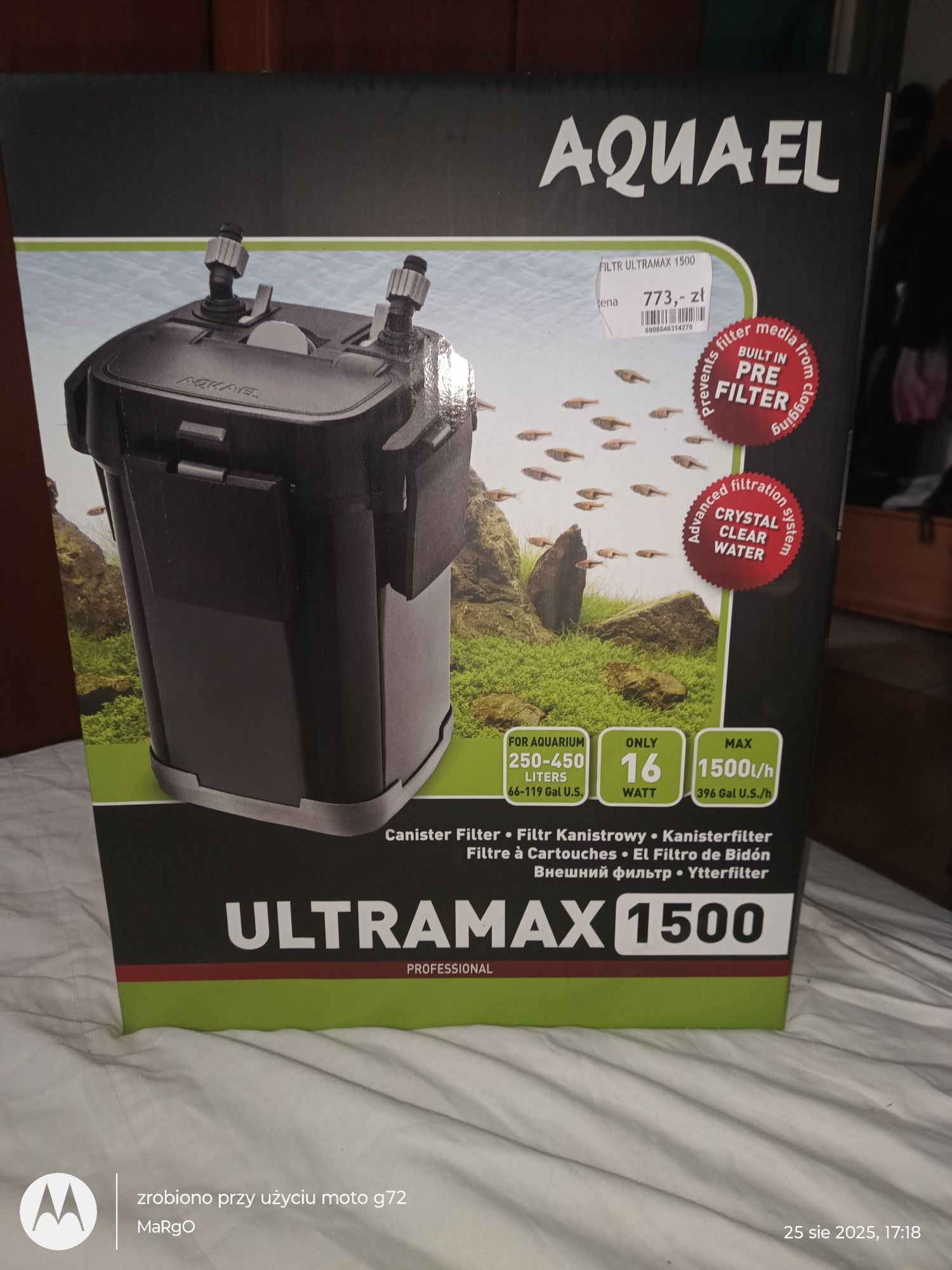 Profesjonalny filtr Aquael ultramax 1500
